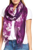 Women's Nordstrom Solar Patchwork Tissue Wool & Cashmere Scarf, Size - Purple