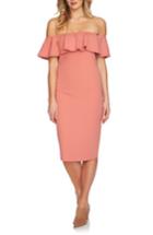 Women's 1.state Ruffle Off The Shoulder Dress - Coral