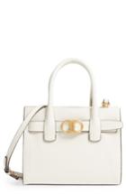 Tory Burch Small Gemini Link Leather Tote - White