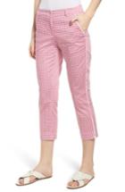 Women's Brax Maron Gingham Stretch Cotton Pants - Pink