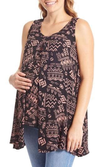 Women's Everly Grey Leslie Maternity/nursing Top - Brown