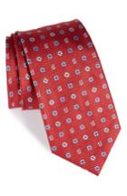 Men's Brioni Medallion Silk Tie, Size - Red