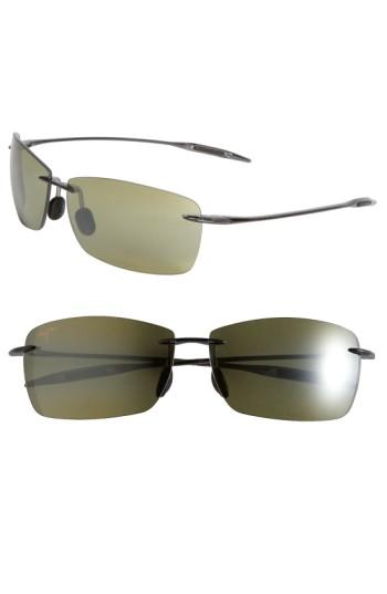 Women's Maui Jim Lighthouse 65mm Polarizedplus2 Rimless Sunglasses - Smoke Grey