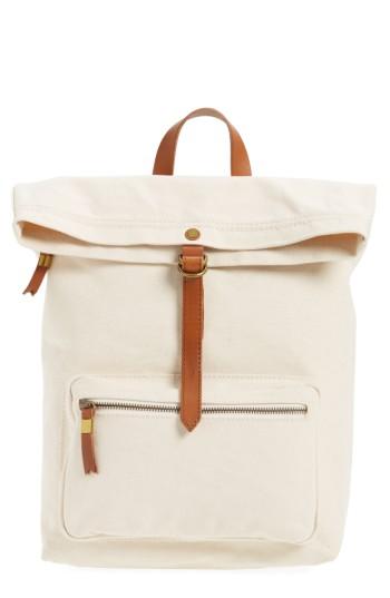 Madewell The Canvas Foldover Backpack - White