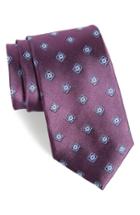 Men's Nordstrom Men's Shop Bright Neat Silk Tie, Size - Purple