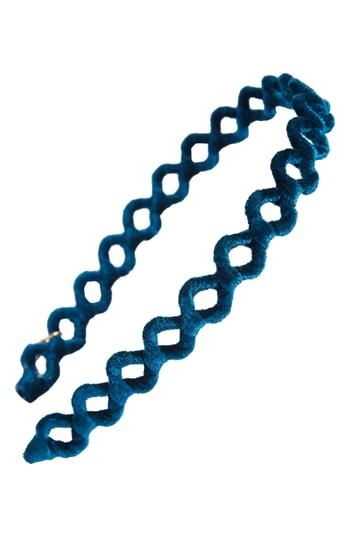 Tasha Velvet Cutout Headband, Size - Blue