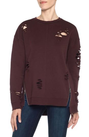 Women's Joe's Lyndon Ripped Pullover - Red