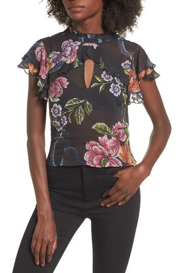 Women's Afrm Gianna Ruffle Sleeve Top