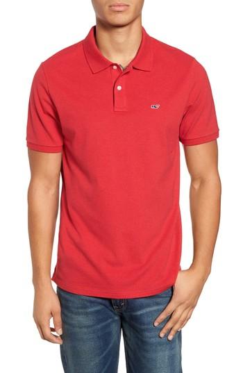Men's Vineyard Vines Fit Pique Polo, Size X-large - Red