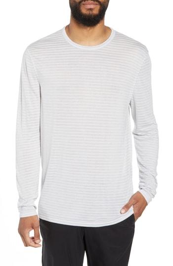 Men's Calibrate Texture Stripe Long Sleeve T-shirt - Grey
