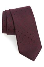 Men's Calibrate Modern Dot Woven Tie, Size - Red
