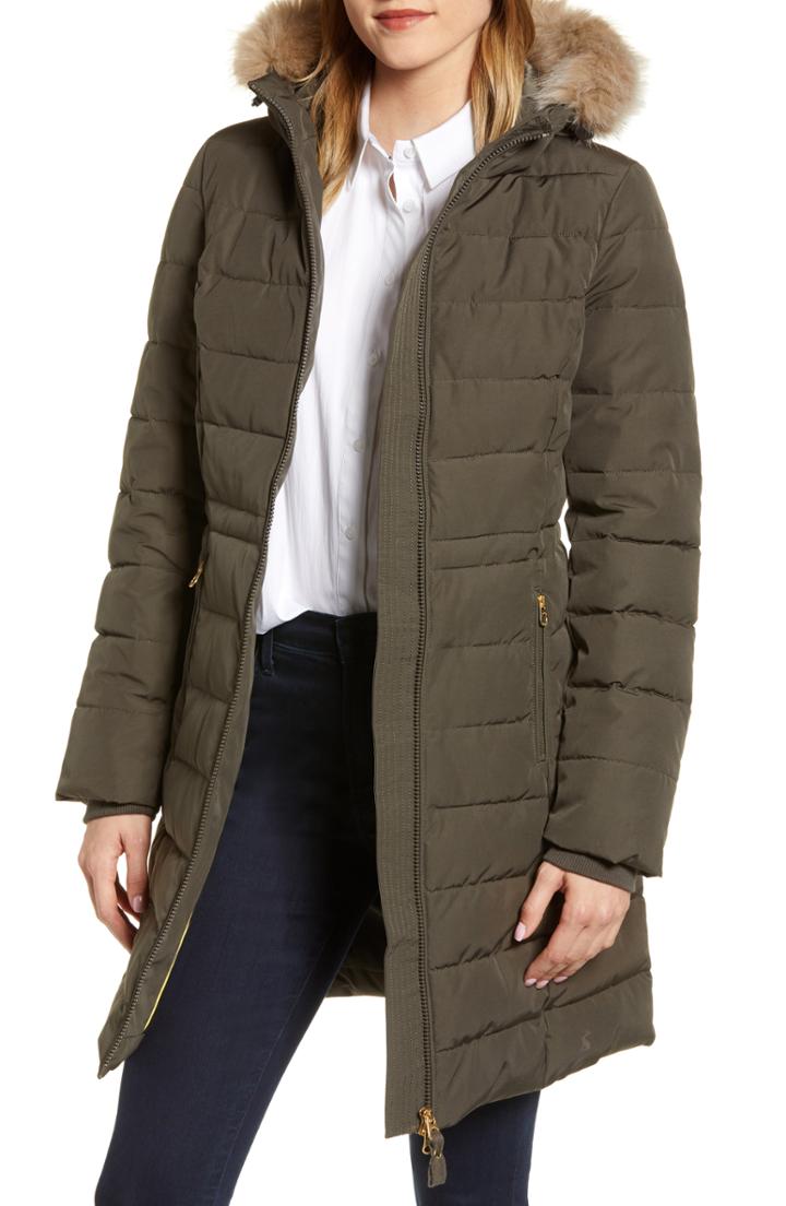 Women's Joules Sefton Longline Padded Jacket