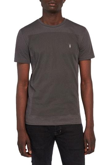 Men's Allsaints Print Regular Fit Short Sleeve Shirt - Black