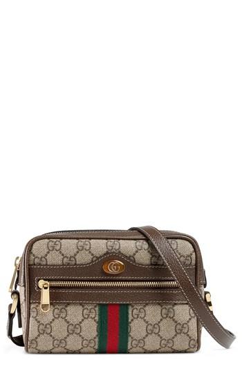 Gucci Ophia Small Gg Supreme Canvas Crossbody Bag - Beige