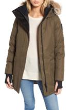 Women's Nobis Carla Hooded Down Parka With Genuine Coyote Fur Trim - Green