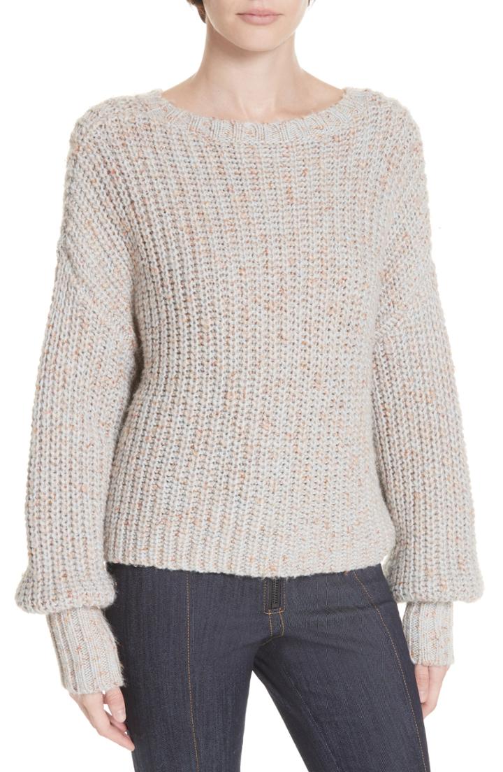 Women's Cinq A Sept Cierra Tie Back Sweater - Grey