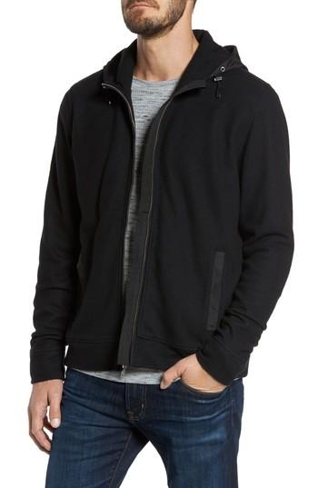 Men's Nordstrom Men's Shop Wool Blend Hooded Cardigan - Black