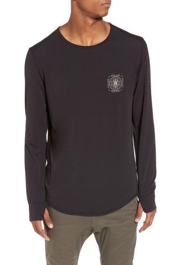 Men's Spiritual Gangster Yantra Wave T-shirt - Black