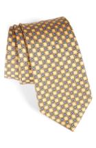 Men's Nordstrom Men's Shop Neat Medallion Silk Tie, Size - Yellow