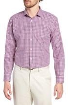 Men's Nordstrom Men's Shop Trim Fit Check Dress Shirt .5 34/35 - Pink