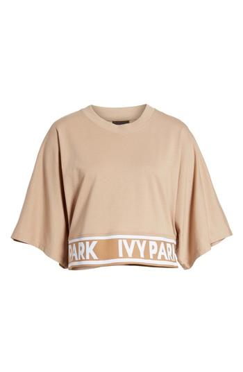Women's Ivy Park Logo Tape Boxy Tee - Beige