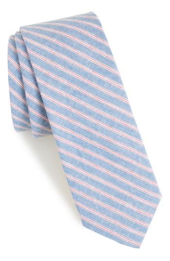 Men's 1901 Rossie Stripe Cotton Tie, Size - Blue