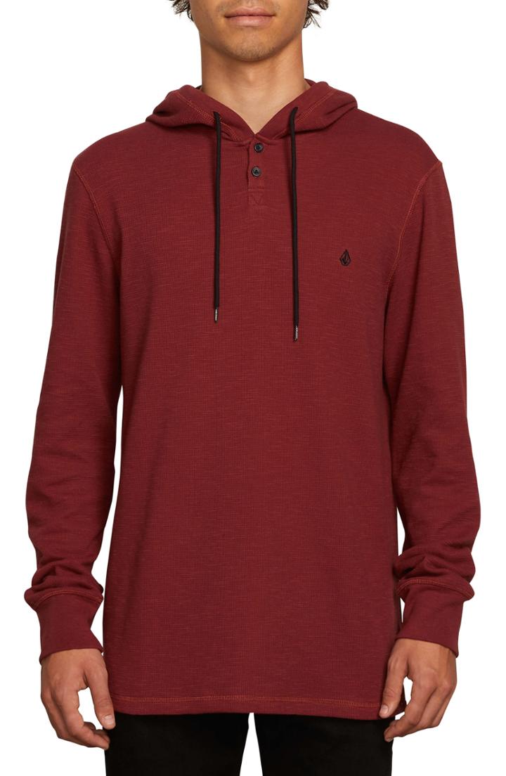 Men's Volcom Murphy Thermal Henley Hoodie