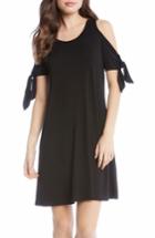 Women's Karen Kane Knotted Cold Shoulder A-line Dress - Black