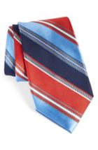 Men's Nordstrom Men's Shop Regal Stripe Silk Tie, Size X-long - Red