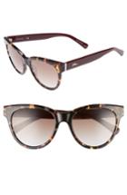 Women's Longchamp 54mm Gradient Lens Cat Eye Sunglasses - Havana Multi