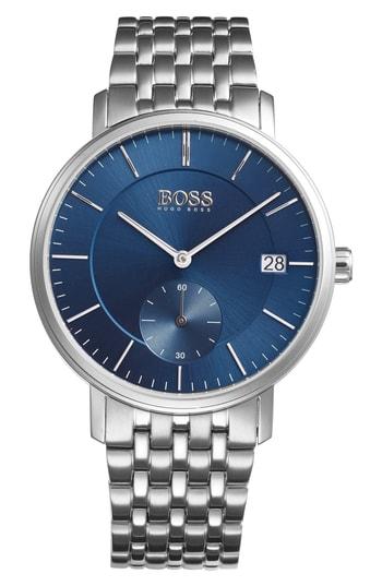 Men's Boss Round Bracelet Watch, 40mm