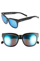 Women's Blanc & Eclare Seoul 55mm Polarized Sunglasses - Black/ Blue Mirror