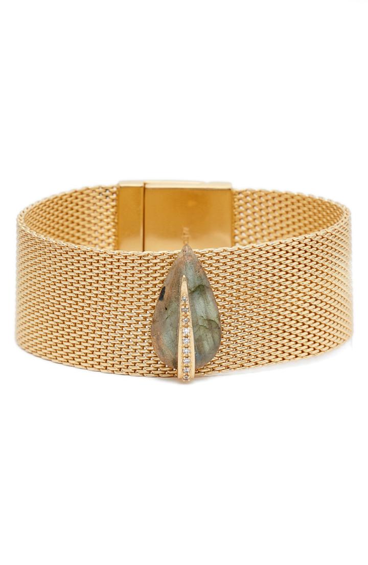 Women's Sole Society Labradorite Mesh Bracelet