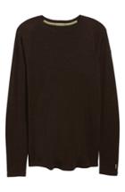 Men's Smartwool Long Sleeve Thermal T-shirt - Brown