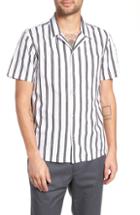 Men's Tavik Gable Dobby Stripe Camp Shirt - Black