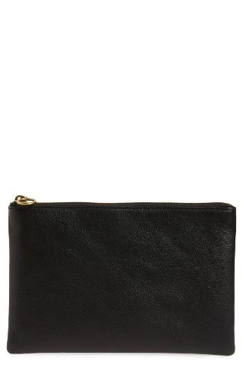 Madewell Medium Victory Leather Pouch - Black
