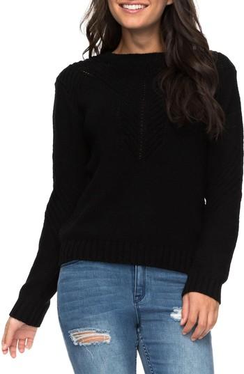 Women's Roxy Take Over The World Sweater - Black