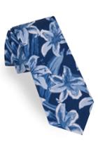 Men's Ted Baker London Lily Print Silk Tie, Size - Blue
