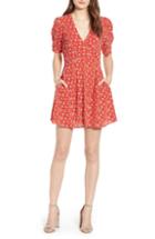 Women's Speechless Ditsy Floral A-line Minidress - Coral