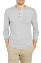 Men's 1901 Jaspe Long Sleeve Fit Henley, Size Small - Grey