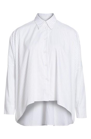 Women's Mm6 Maison Margiela Stripe Poplin Top Us / 42 It - White