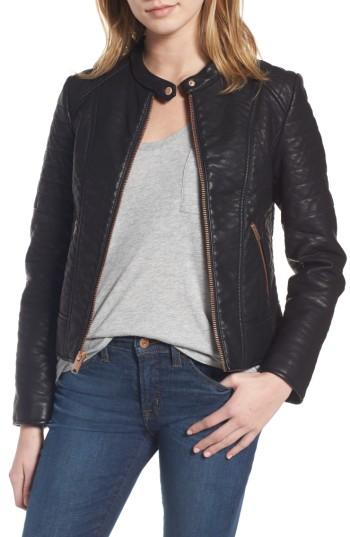 Women's Andrew Marc Blakely Faux Leather Jacket - Black