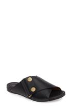 Women's Calvin Klein Pamice Cross Strap Sandal .5 M - Black