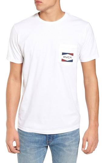 Men's Rvca Nation 2 Graphic Pocket T-shirt - White