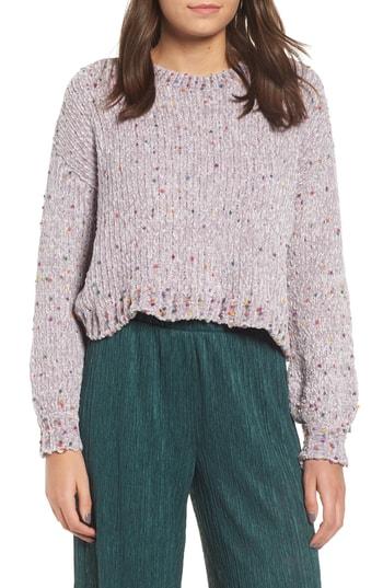 Women's All In Favor Funfetti Chenille Sweater - Grey