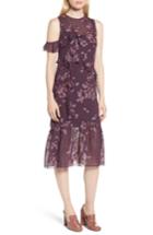 Women's Lewit Jacquard Ruffle Dress - Purple