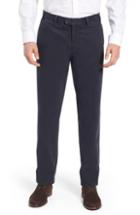 Men's Hiltl Pero Trim Fit Stretch Flat Front Cotton Blend Trousers Eu - Black