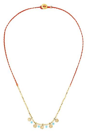 Women's Scosha Sunset Turquoise & Gold Trinket Necklace