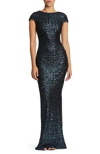 Women's Dress The Population Teresa Body-con Gown - Blue