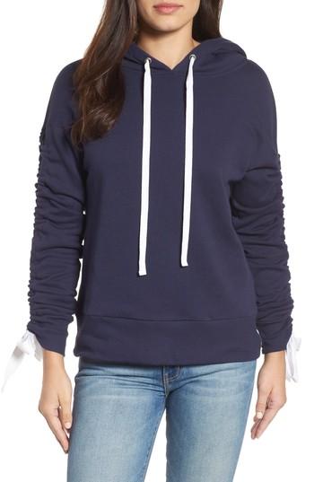 Women's Gibson Tie Sleeve Hoodie - Blue